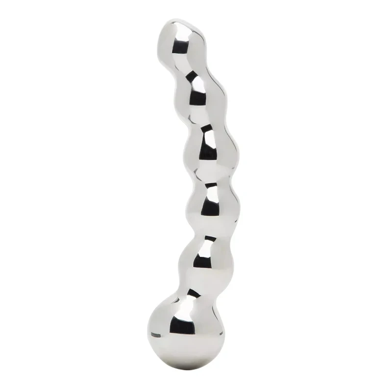 Stainless Steel Double Large Butt Plug Fake Dildo G Spot Metal Anal Beads Plug P-spot Prostate Massager Stick Vaginal Sex Toy