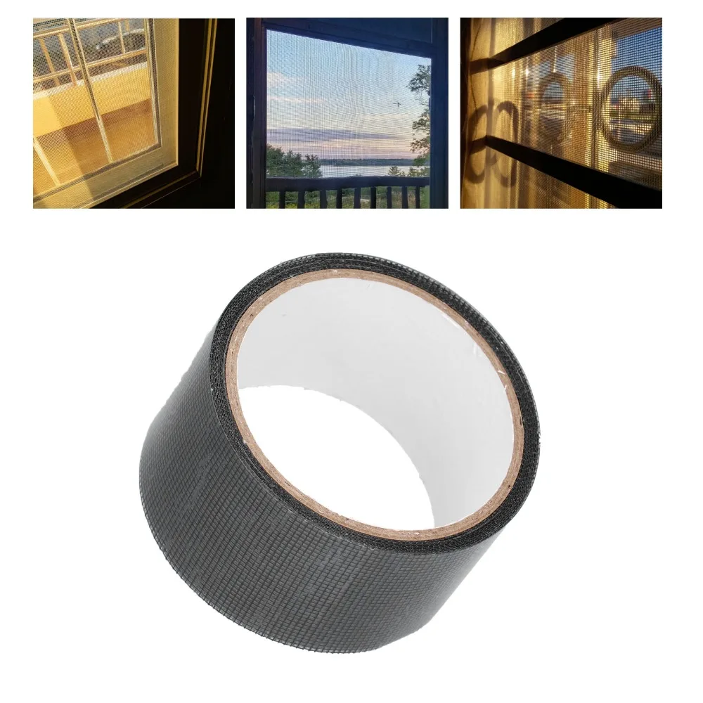 2pcs Durable 50mm x 2m Window Screen Repair Tape Strong Adhesive Multi Purpose Net Mesh Tape Screen Replacement Patch DIY
