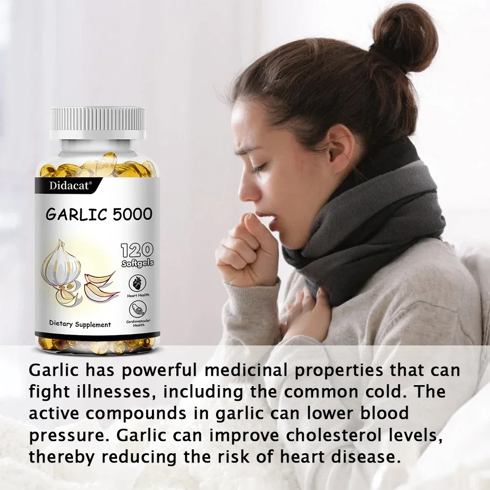 Strong Odorless Garlic Extract Capsules Immunity Skin Heart Health Cholesterol Levels Healthy Dietary Supplement