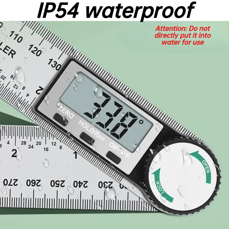 360° Angle Measuring Instrument LCD Digital Display Protractor Woodworking High Precision Angle Ruler Multifunctional Protractor