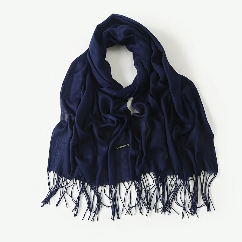 Annual meeting imitation cashmere scarf for women 100g thin solid color gift scarf for men and women autumn and winter warm shaw