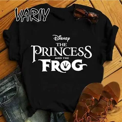 Kawaii Princess Tiana Tshirt Women Printed Popular T Shirt Female Leisure Short Sleeve Trendy Cartoon Aesthetic Tshirt Clothes