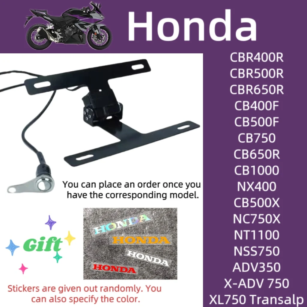 

NEW FOR CBR1000RR CBR400R CBR500R CBR650R CB750 CB1000 CB750 Motorcycle Upgrade Auto-Flip Adjustable Plate Frame Button Switch
