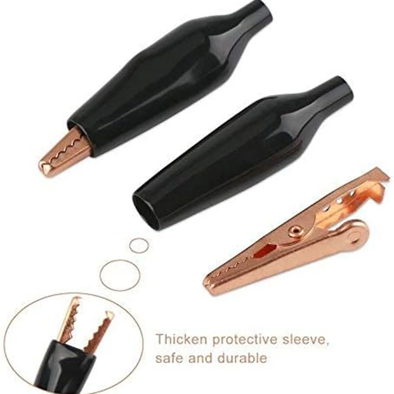 20Pc Copper Alligator Electric Clip Soft Insulated Cover Electrical Test Gator Clip Alligator Jumper Electric Test Clips