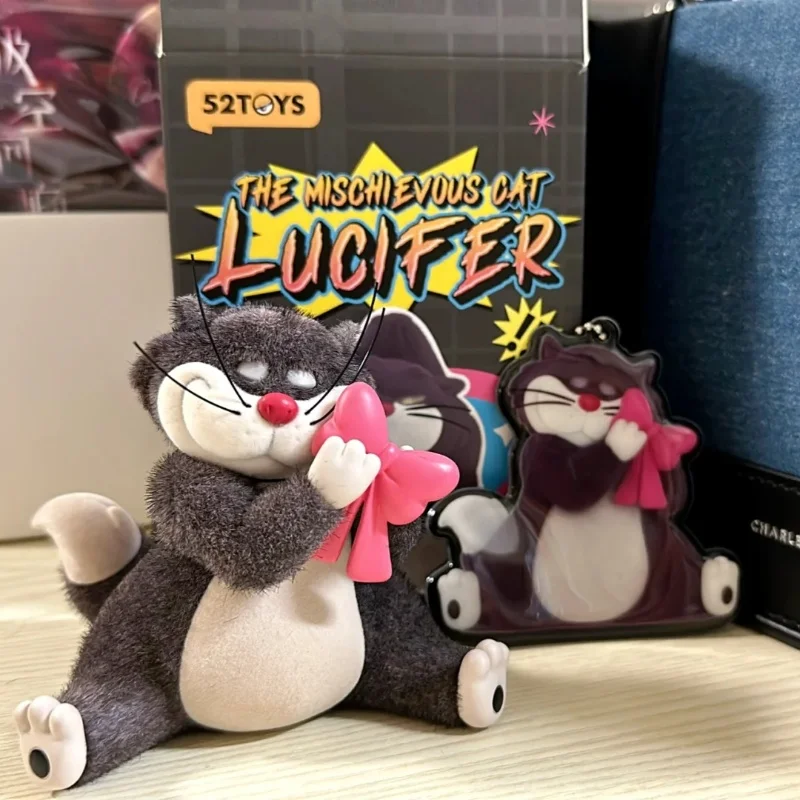 

9.5cm Bad Cat Lucifer Blind Box Toy Cute Anime Figurines Model Mystery Box Pvc Flocking Material Doll Desktop Ornament Kid Gifts