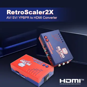 מתאם RetroScaler2x מ-AV ל-HDMI ומכפיל שורות