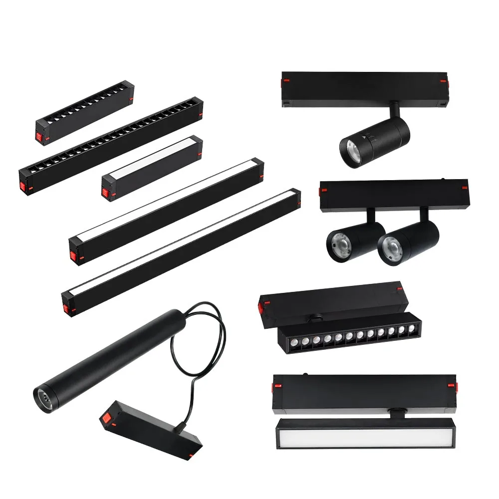 Magnetic LED Track Light Easy To Install Mini Spotlight Customized Linear Light Can Slide Freely For Clothing Store Bookstore
