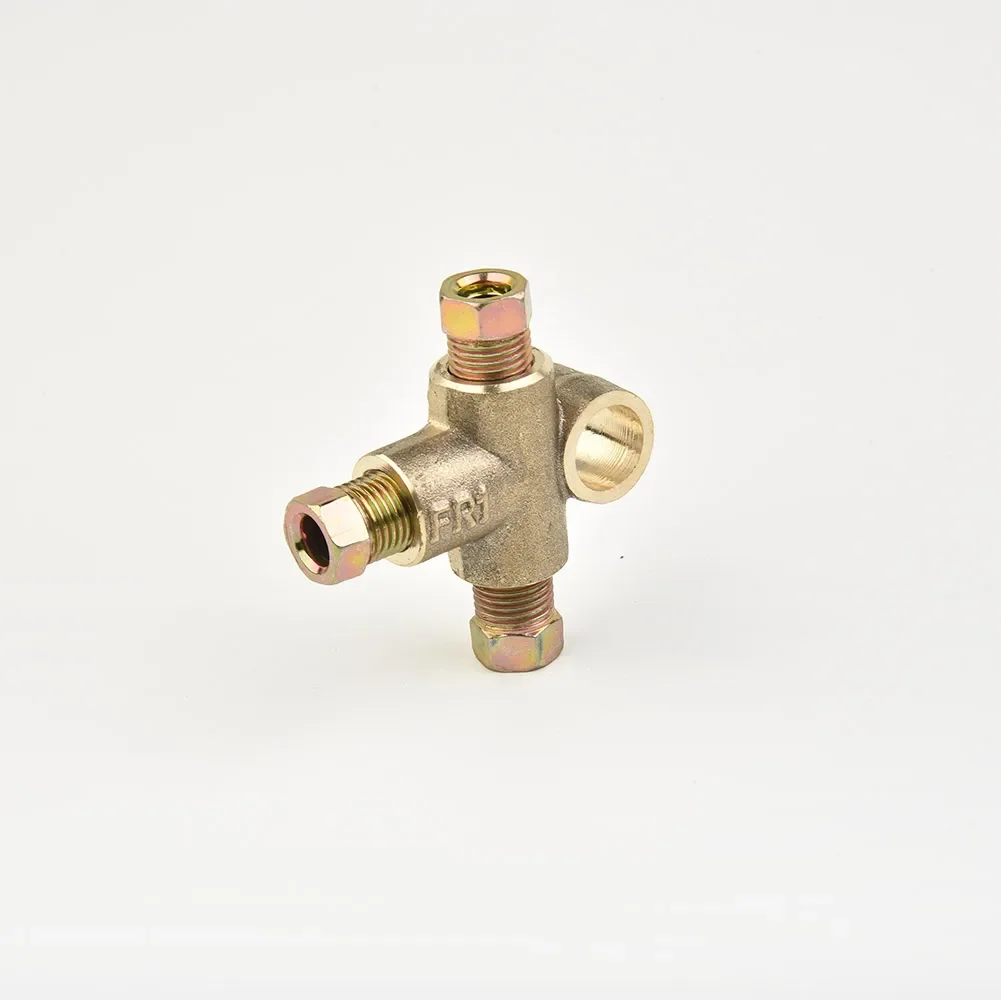 Brake Pipe Unions Perfect Brake Fitting Solution 3 Way Tee Piece with M10 Male Short Nuts & Short Union for 3/16 Brake Pipe