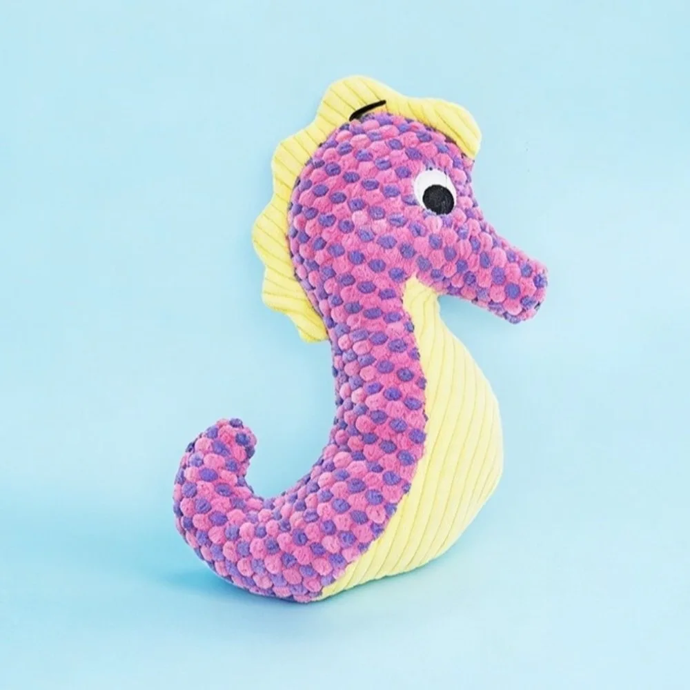 

Funny Bite Resistant Crinkle Sound Pet Toy Grinding Teeth Velvet Dog Chew Toy Ocean Theme Teeth Cleaning Toys Training