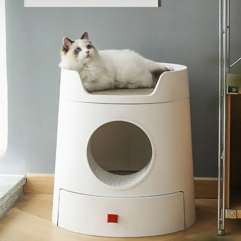 [Cat Nest Integrated] Closed Drawer Litter Box Anti-Sand Splash Deodorant Sand Tray Large Villa Cat Toilet