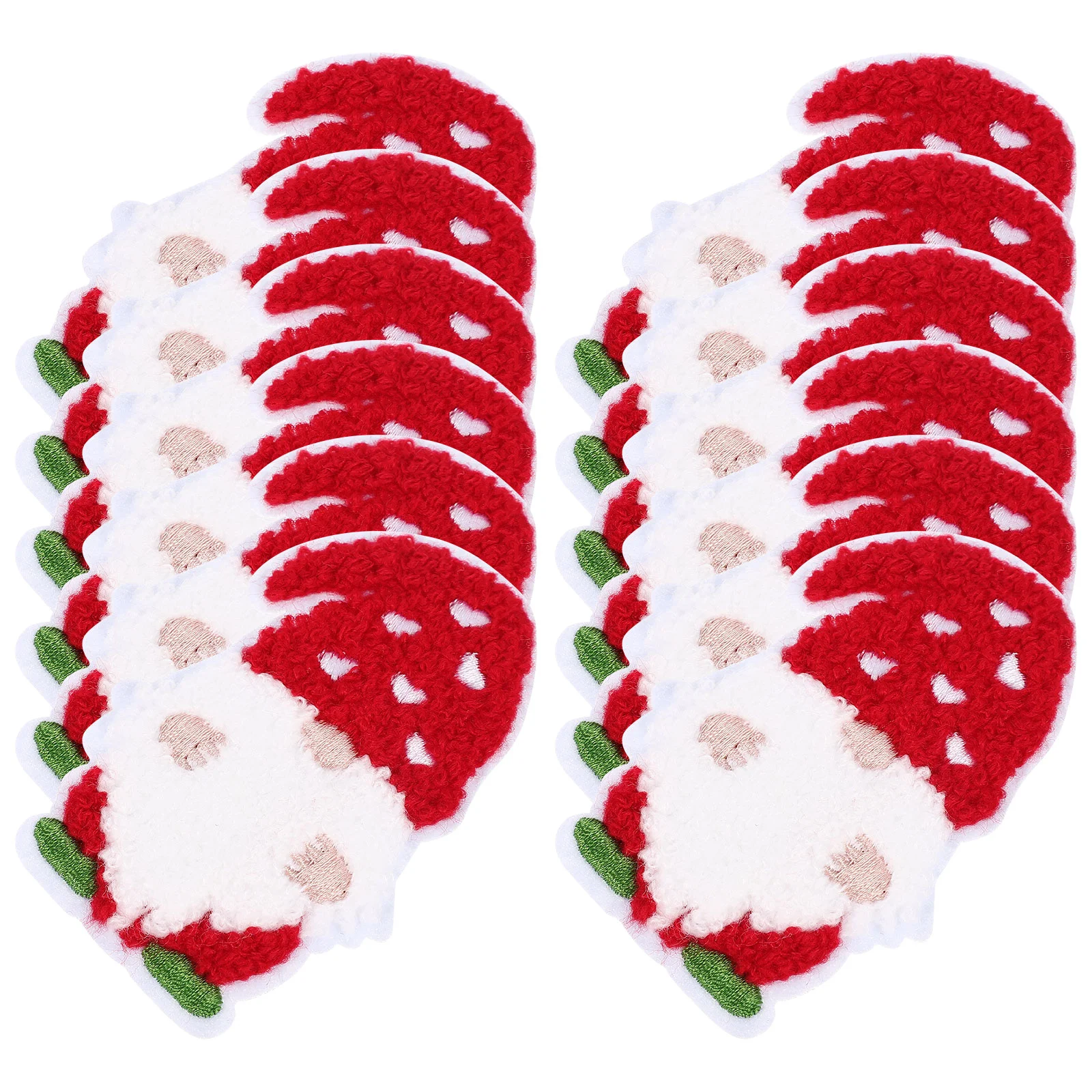 12 Pcs Christmas Patch Embroidery Adorable Hat Patches Lovely Clothes Decor Nutcracker DIY Craft Shirt