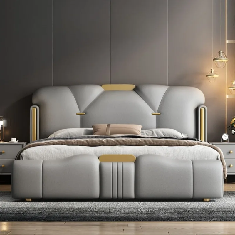 

Upholstered Unique Beds Headboard Storage Sleeping Frame Beds Luxury Minimalist Meubles De Chambre Home Furniture Accessories