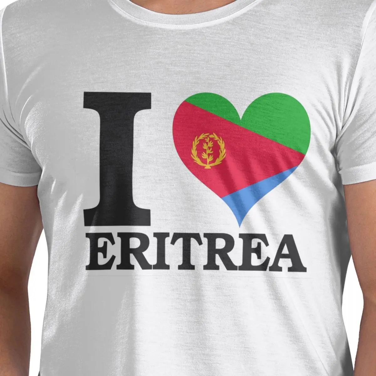 

Футболка из 100% хлопка с флагом Эритреи, мужские классические футболки, мужские футболки с круглым вырезом и коротким рукавом, S-6XL