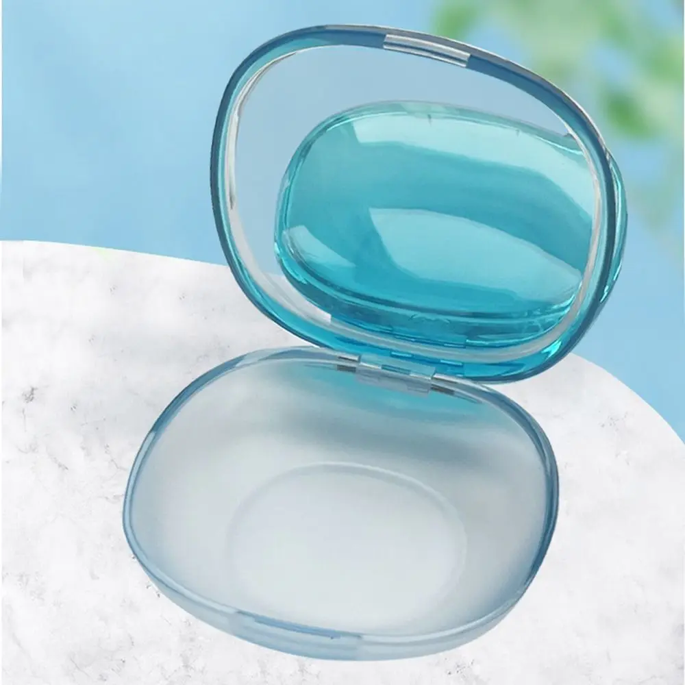 Simple Mini Dental Retainer Box Square Portable Mouth Guard Container Transparent Denture Holder False Denture Boxes Travel