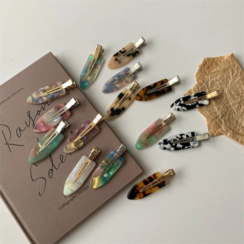 

Acetate Hair Clips, Seamless Duckbill Hair Clips for Women, Side Hairpin Bangs Clip Salon Styling Sectioning Clips