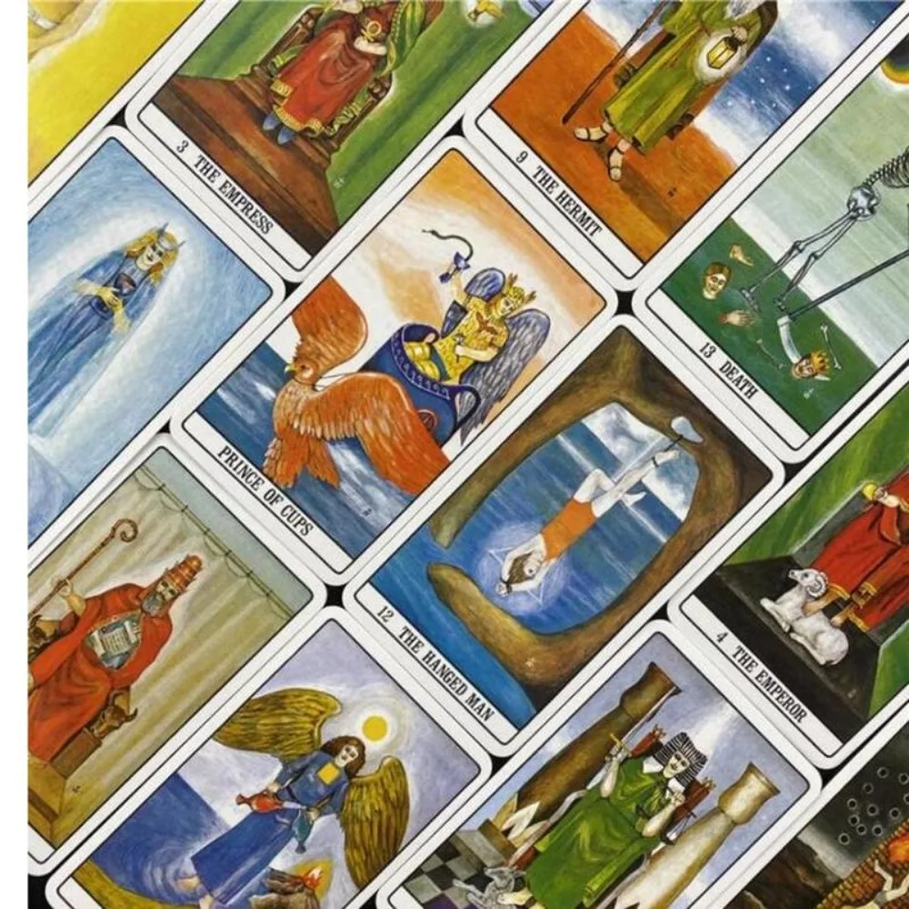 Golden Dawn Tarot 78 Divination Cards Set Deck Oracle Card Family Party Playing Cards Board Game