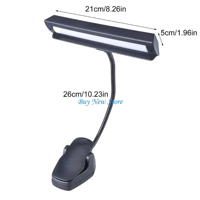 Lâmpada USB 20Ce Múltipla ângulo 3 Brilho ajustável 9 LEDS Lâmpada cabeceira para leitura e espaços trabalho