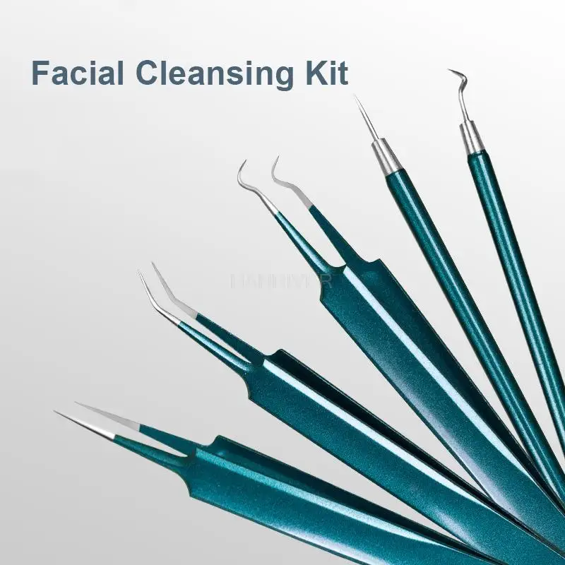  Acne Needle Clip Set Acne Needle Acne Needle Blackhead Clip Cell Clip Stainless Steel Repair Set Facial Care Home