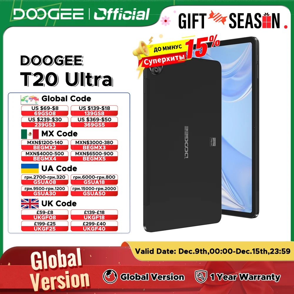 World Premiere DOOGEE T20 Ultra Tablet 7.6mm 12\