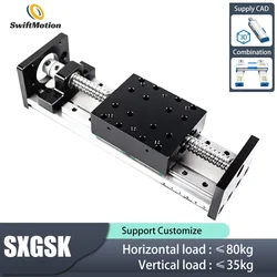 Double Guide Rail Double Slider Ball Screw Sliding Table Linear Module Sliding Table Cross Electric CNC Gantry With Nema34 Motor