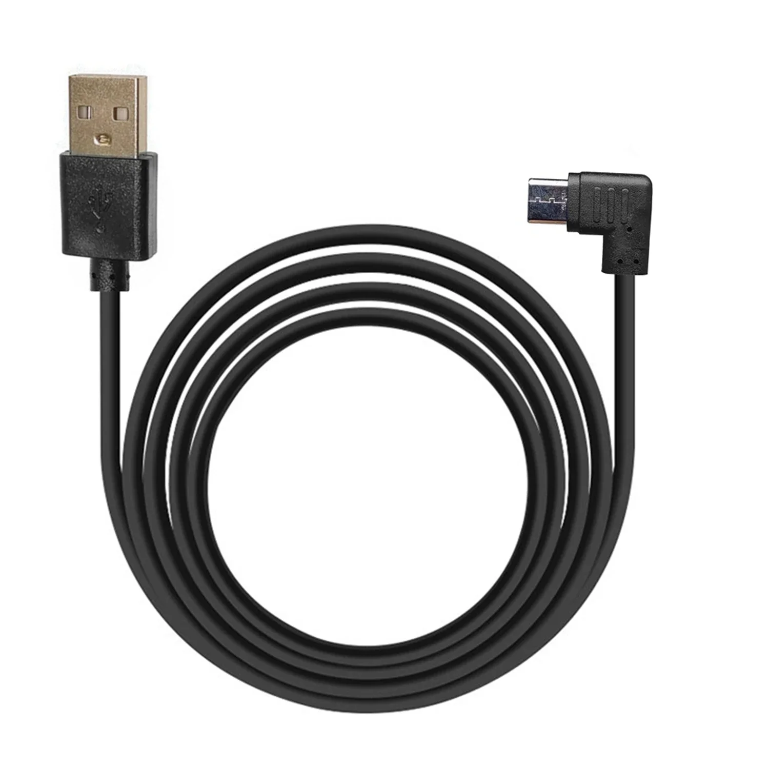Kabel Data Ganda USB2.0 Kemudi Tipe C 25CM 50CM 100CM, Kabel Pengisi Daya Ponsel Mobil Sudut 90 Derajat, Kiri dan Kanan
