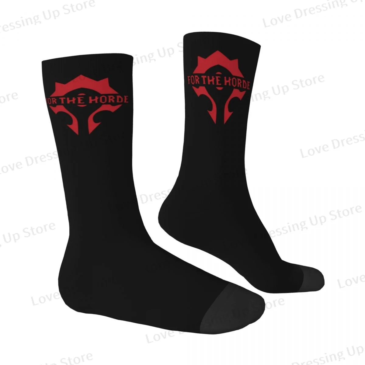 World of Warcraft-Chaussettes d'hiver unisexes, WOW Game For The Horde, Hip Hop Happy Socks, Street Style, Elin Sock