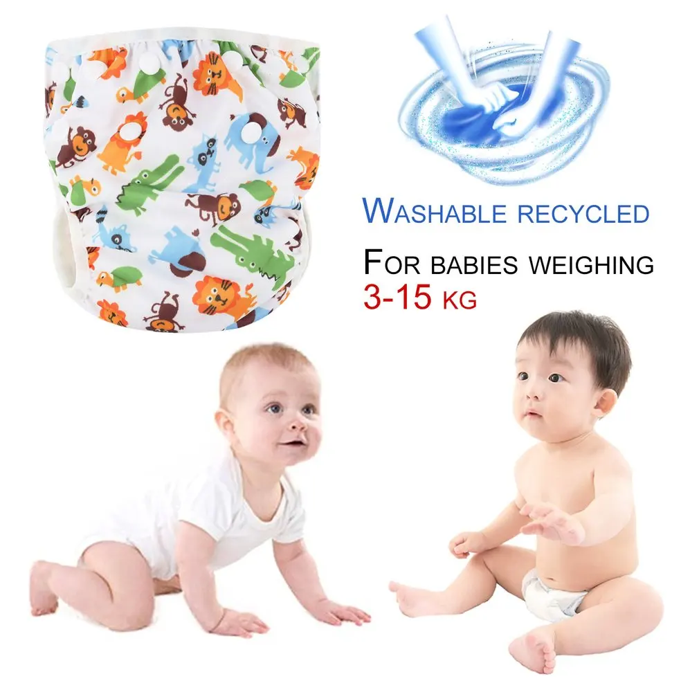 New Baby Swim Diapers Waterproof Adjustable Cloth Diapers Pool Pant Swimming Diaper Cover Reusable Washable Baby Nappies