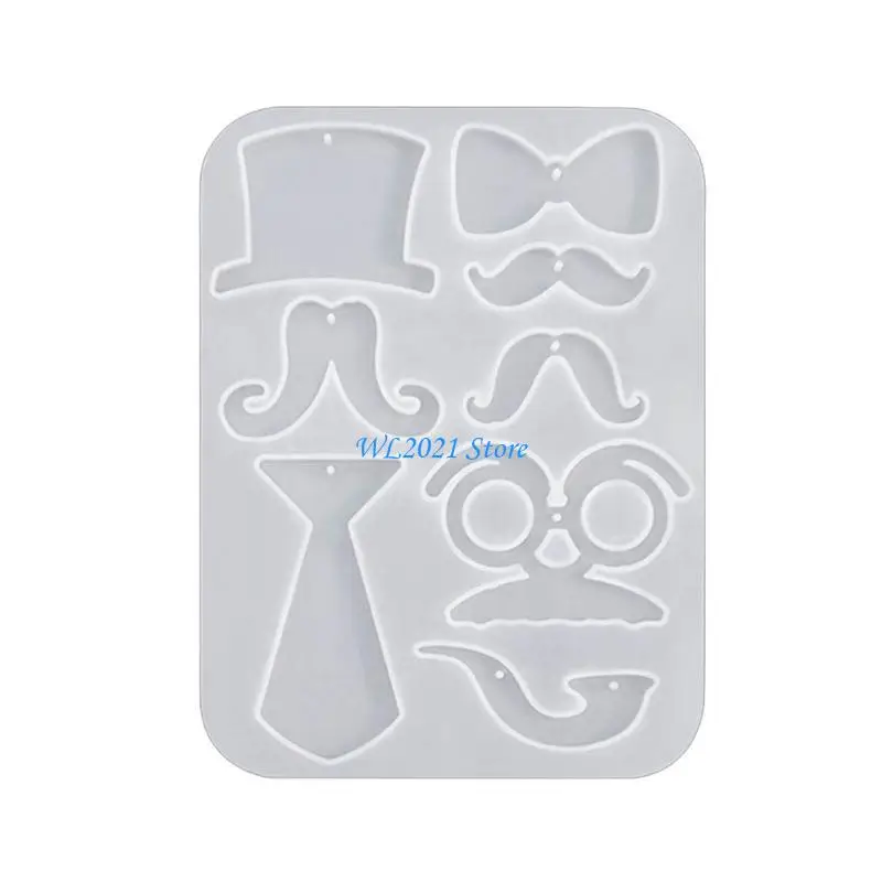 

G5GC Silicone Mold for Earring Pendant Christmas Tree Spiders Resin Crafting Molds with Hole Halloween Jewellery Making