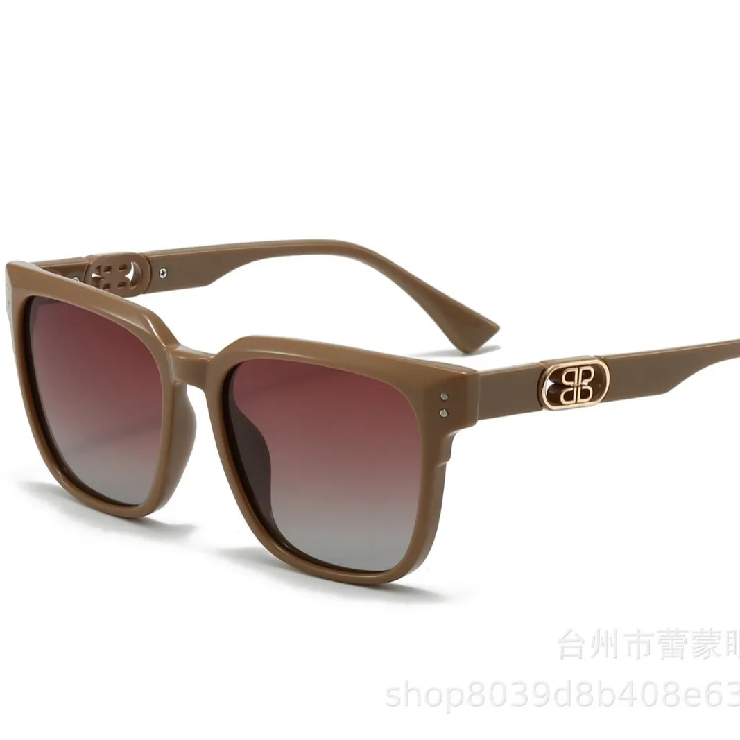 

2025 New Women Large Frame Premium Fashion Sunglasses Trendy Glitter Pink Versatile Polarized Glasses Hot Selling