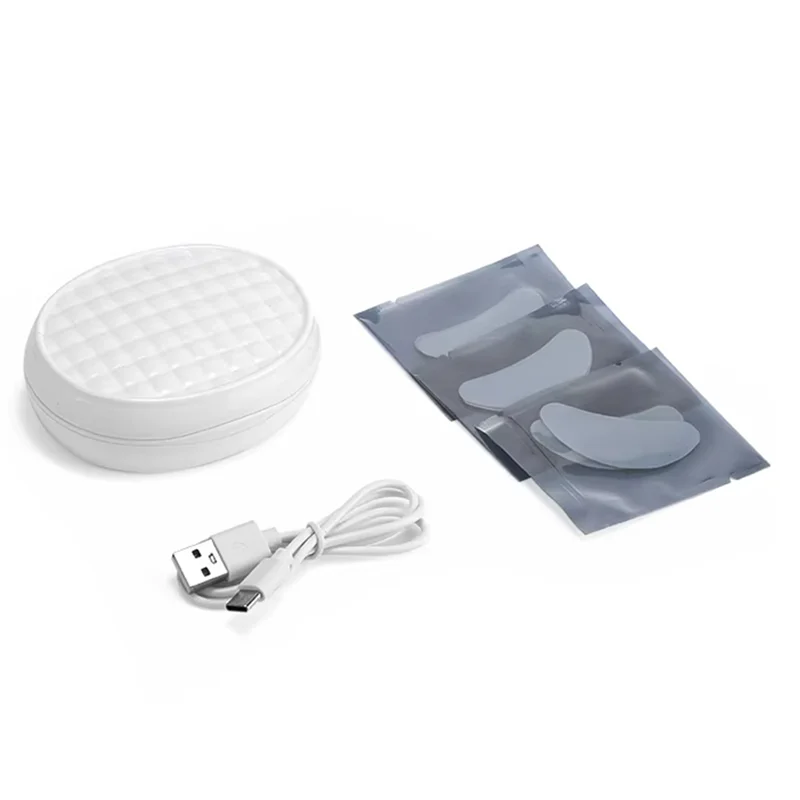 Masajeador de ojos con terapia de luz roja AA20 con EMS, dispositivo antienvejecimiento para reducir las ojeras y las bolsas para los ojos