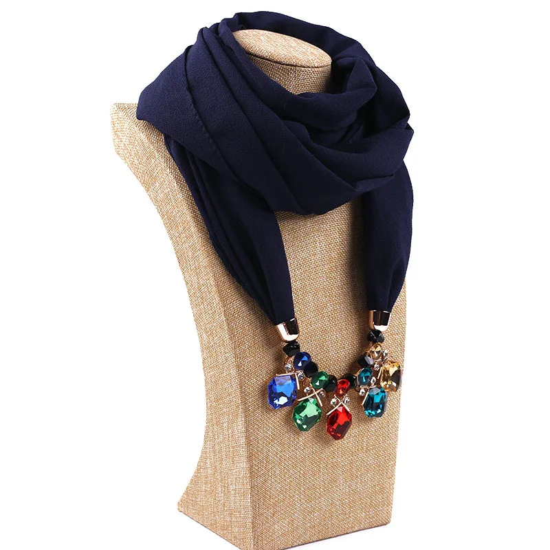 Women Necklace Pendant Scarf Ethnic Style Soft  Fashion Designer  Foulard Femme Scraves Hijabs