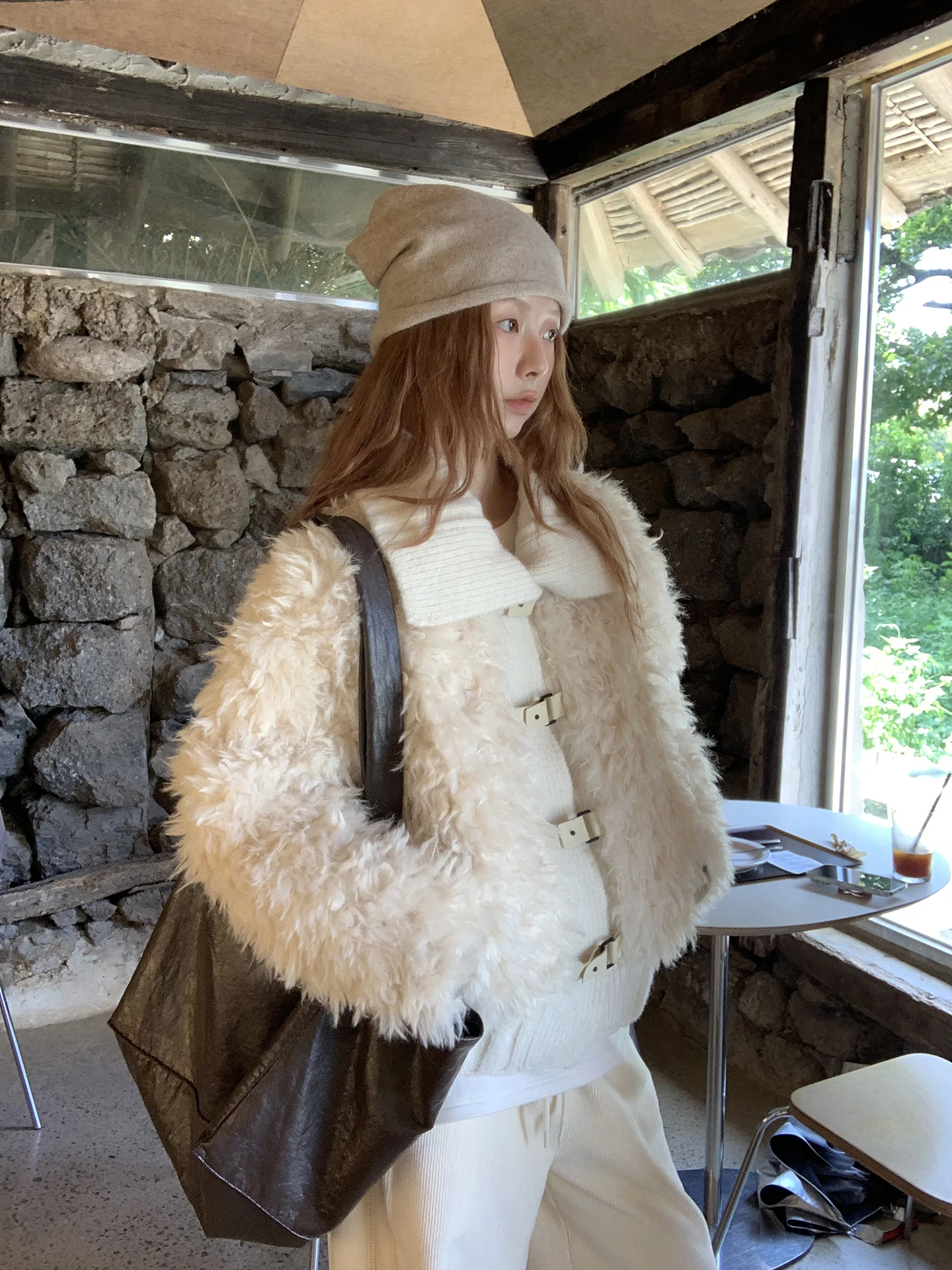 Rode Celebri Lamsbont Jaet Dames Casual ort Katoenen Jas Koreaanse Sle Button up Katoenen Vest Winter Pendelen Faion