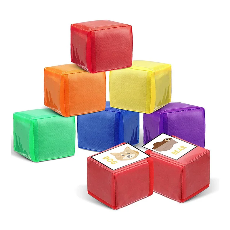 

B72A 6 шт. DIY обучающие игровые кости набор обучающих кубиков с 6 сторонами прозрачный карманный фото карман пластиковый DIY развивающая игра