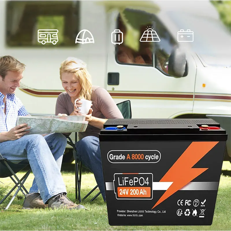 

2026 New 24V Battery 150Ah 120Ah 200Ah LiFePO4 Battery 24V Support BMS 8000+ Cycles Times For Solar Boat No Tax