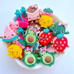 10pcs/lot New mini Mixed lovely fruit resin flatback cabochons For Hair Bow Centers DIY Scrapbooking Decoration C14