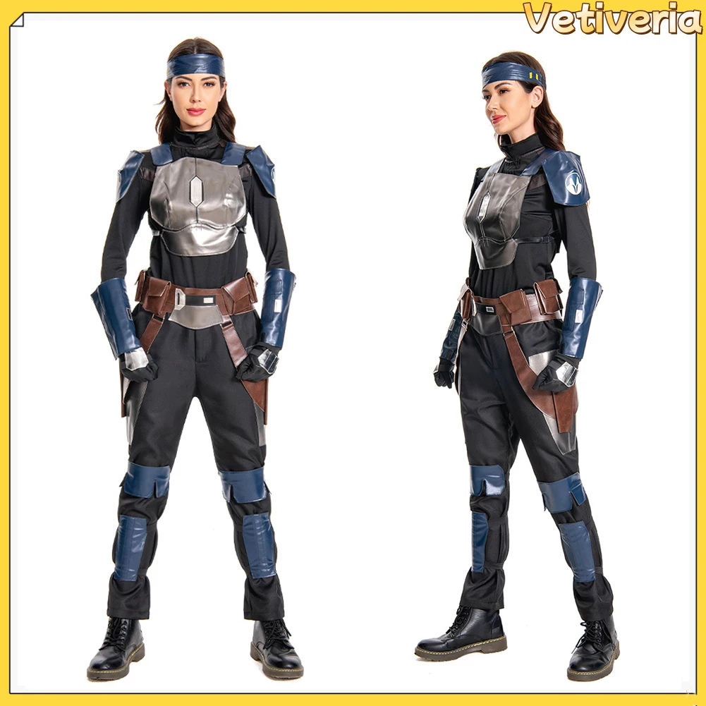 

Bo Katan Cos Kryze Cosplay Costume Battle Armor TV Bounty Hunter 3 Adult Fancy Dress Up Party Clothes Women Halloween Role Play