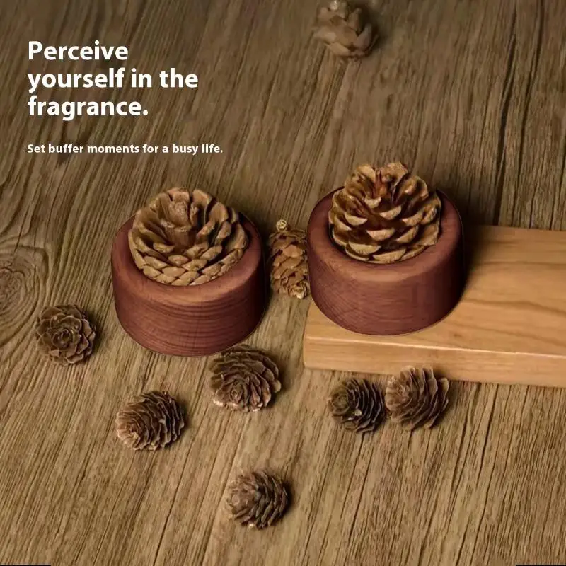 1Pcs For Room Fragrance Wooden Essential Oil Diffusers Spherical Design Natural Fragrance Dispersion Bedroom Decor Diffuser