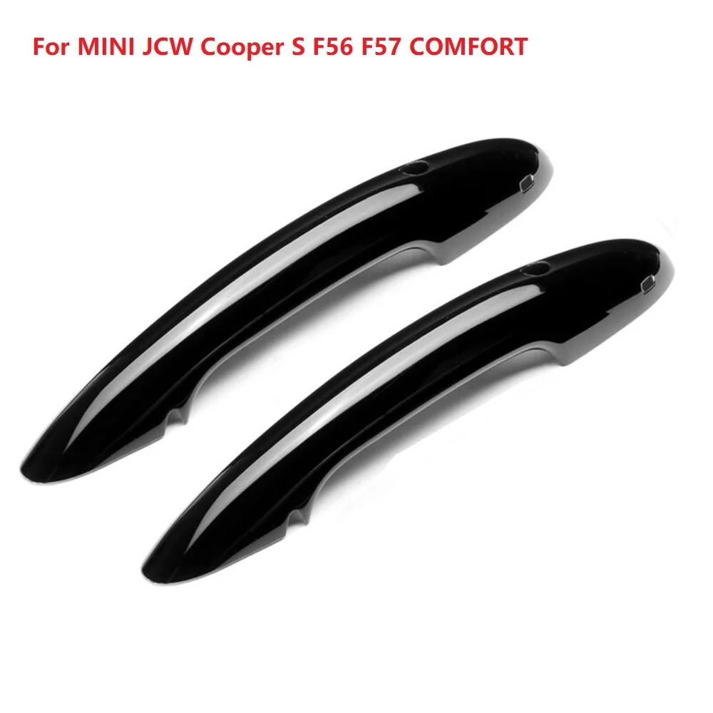 

2PC In Set Glossy Black Flag Door Handle Cover Sticker Trim For MINI Cooper S JCW F56 F57 Car-Styling Exterior Parts Accessories