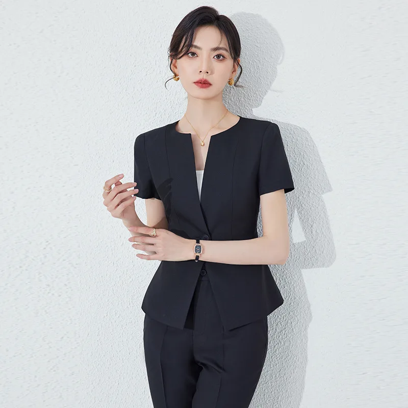 High-End Business Wear Suit Female Summer Temperament Goddess Style Business Formal Wear Sales Department Jewelry Shop Workwear