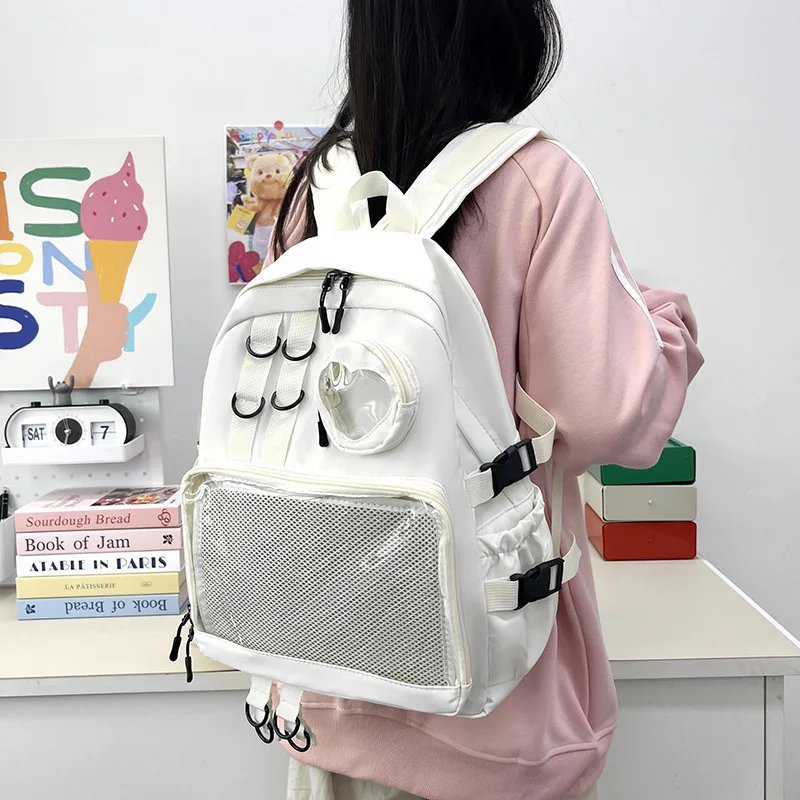 2025 New Large Capacity Mochila Student Canvas Mochilas Mujer Ita Backpack Women Laptop Zipper Bolsa Casual Travel Bags