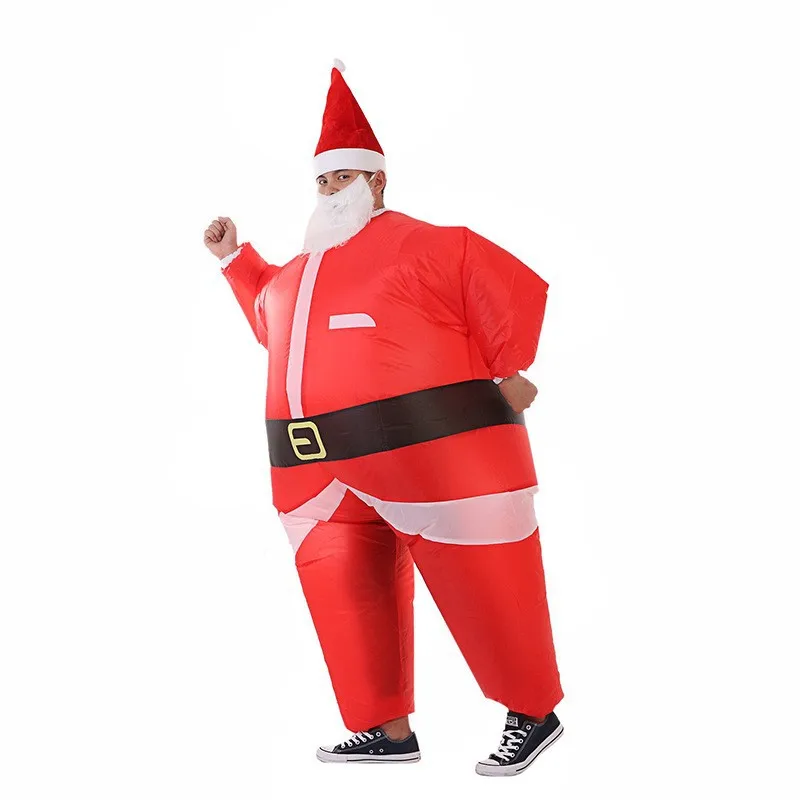 Christmas Funny Inflatable Costumes Gingerbread Man Santa Claus Elk Snowman Tree Penguin Adult Kid Halloween Carnival Party