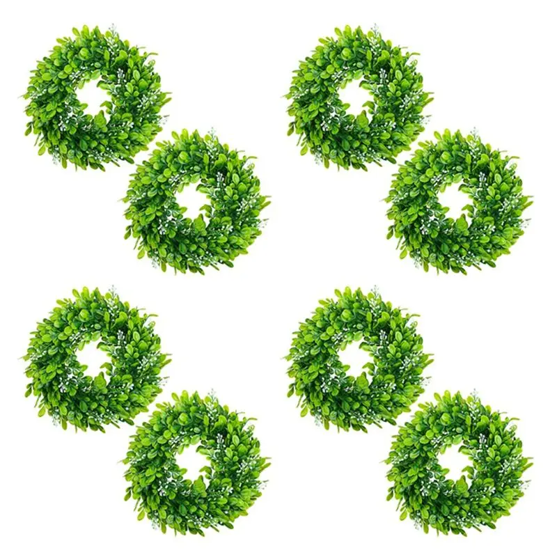 hlzs-8-confezione-da-8-ghirlande-artificiali-in-bosso-ghirlanda-decorativa-con-foglie-verdi-artificiali-ideale-per-appendere-alla-porta-d'ingresso-25-cm