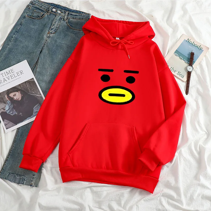 Winter Women Kpop Hoodie 7 ALBUM Hooded Y2K Casual Hoodie Couple Sweatshirt Oversize Autumn Loose Outfit Cute Cartoon Clothes