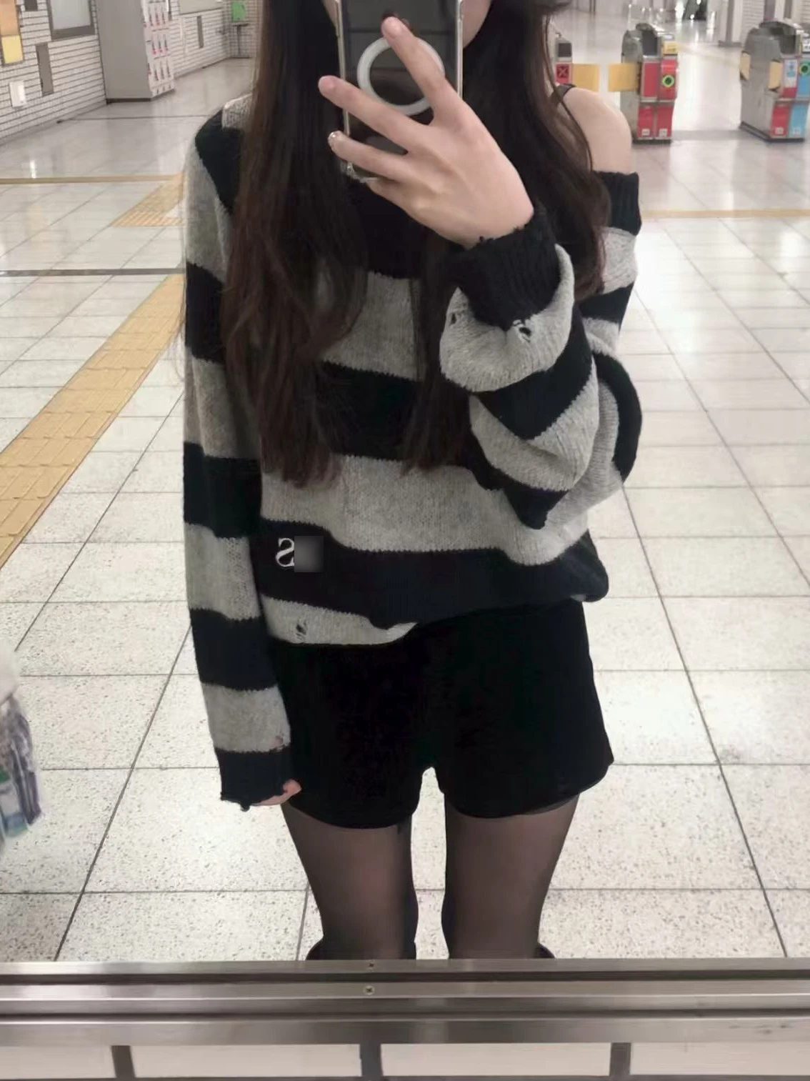 

Вязаный топ с вышивкой и ажурным дизайном, с вышивкой буквами ASN, на одно плечо, с длинными рукавами, свободного кроя, из мягкого хлопка, женский.