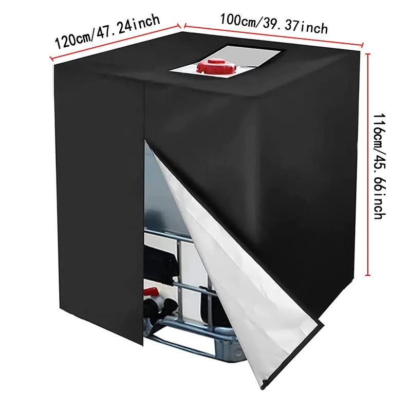 

Sunproof 420D Oxford Water Tank Cover Zippered Dustproof Outdoor Protector for 1000L IBC Tote