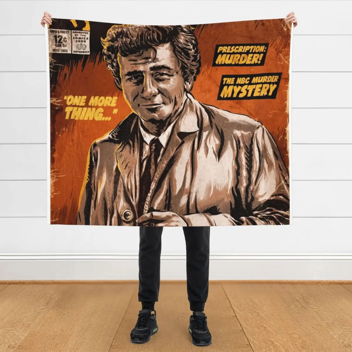 

Columbo TV Show Comic Throw Blanket for sofa Giant Sofa cosplay anime Blankets