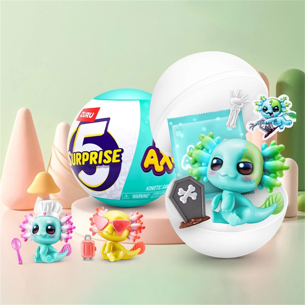 ZURU 5 Surprise Egg A-Lot-A Axolotls Series Surprise Themed Axolotls مع 5 ملحقات فريدة من نوعها ألعاب تخيلية ممتعة للأطفال #3