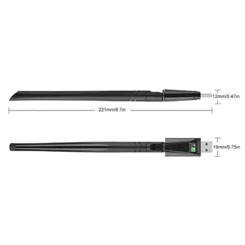 WiFi6 USB adaptér AX919 Bluetooth 5.3 Dual Band 900Mbps Bezdrátová síťová karta Wifi anténa Dongle Free Drive pro PC Win10 11 10 nejlepší prodej USB WiFi anténa - №5