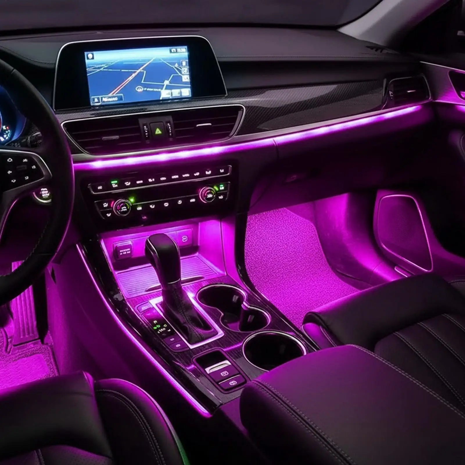 

Внутреннее освещение автомобиля Светодиодная регулируемая лампа музыкального режима с USB-портом Регулируемая яркость Автомобильные светодиодные фонари Интерьер для грузовика внедорожника