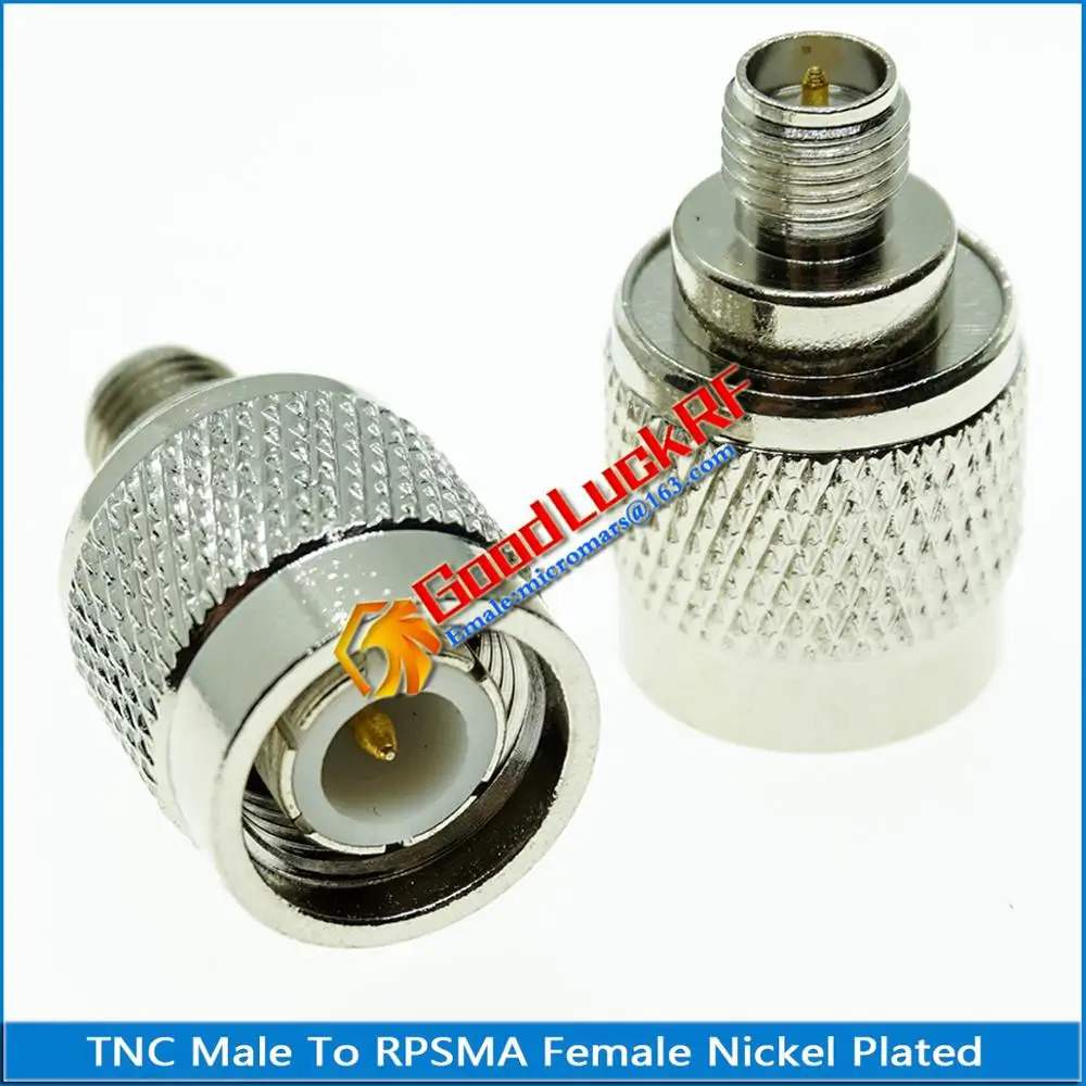 1X Stuks Rp Sma Naar Tnc Connector Socket Rp Sma Vrouwelijke Naar Tnc Stekker Rp Sma-Tnc Nikkel vergulde Straight Coaxiale Rf Adapters